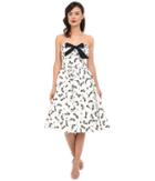 Unique Vintage - Fish Bone Fit N' Flare Dress