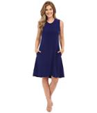 Kamalikulture By Norma Kamali - Sleeveless Swing Dress Bonded