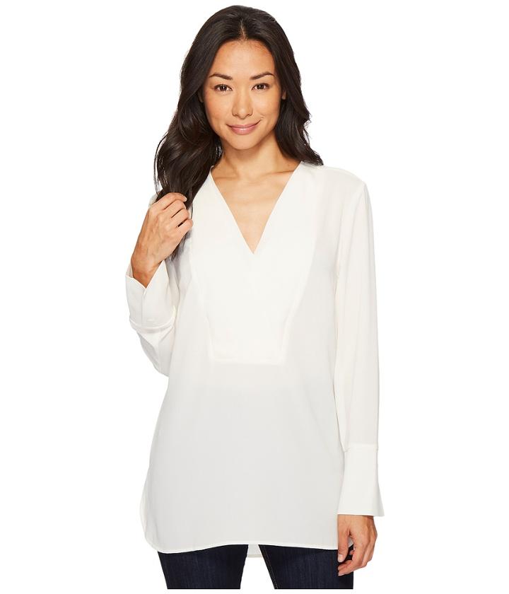 Vince Camuto - Long Sleeve Doubled V-placket Tunic
