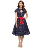 Unique Vintage - Ashcroft Short Sleeve Swing Dress