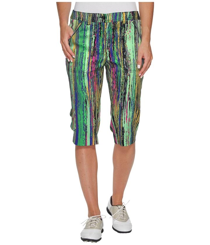 Jamie Sadock - Skinnyliscious Parfait Print Fly Front 24.5 In. Knee Capris