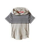Splendid Littles - Short Sleeve Hoodie With Mesh Striped Panel