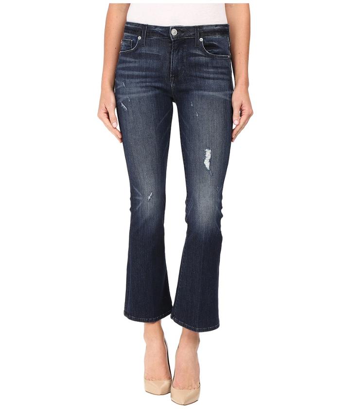 Hudson - Mia Crop Flare In Electric Clover Destructed