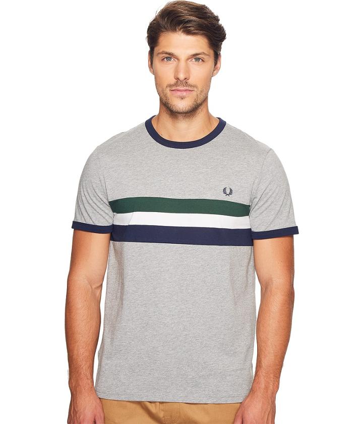 Fred Perry - Striped Panel Ringer T-shirt