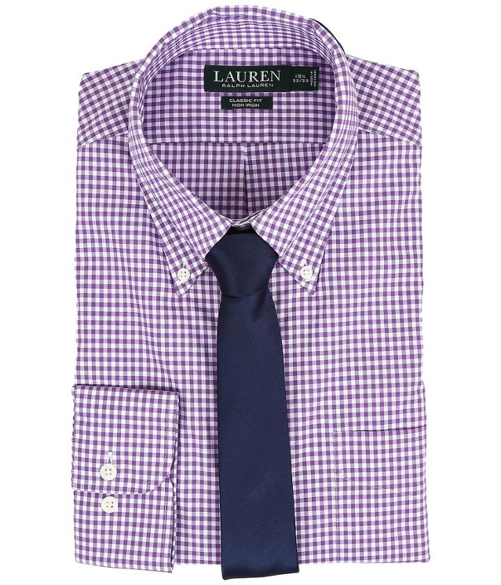 Lauren Ralph Lauren - Classic Button Down With Pocket Dress Shirt