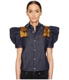 Dsquared2 - Dark Wash Puff Short Sleeves Denim Shirt