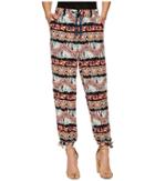 Jack By Bb Dakota - Kela Artisan Wave Printed Poly Crepe Side Slit Jogger
