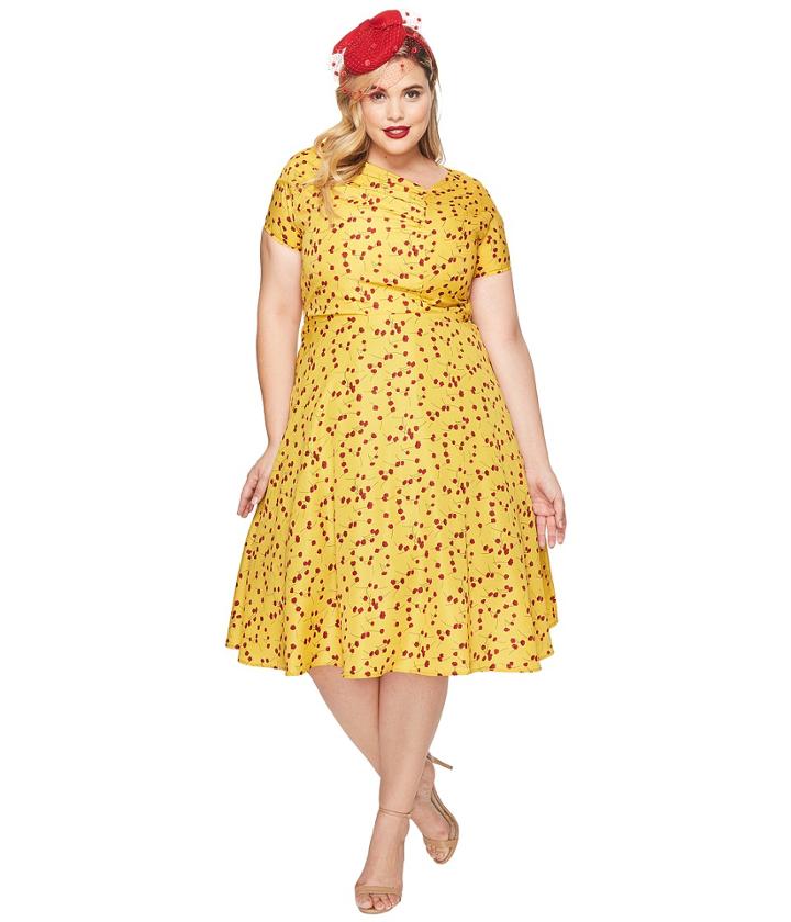 Unique Vintage - Plus Size Amelia Swing Dress
