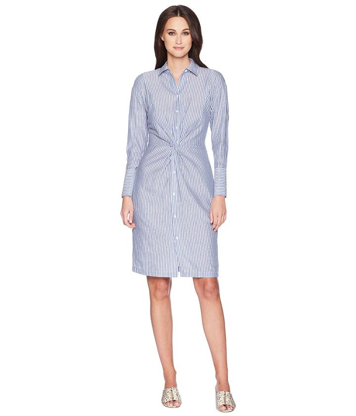 Vince - Classic Stripe Twist Front Shirtdress