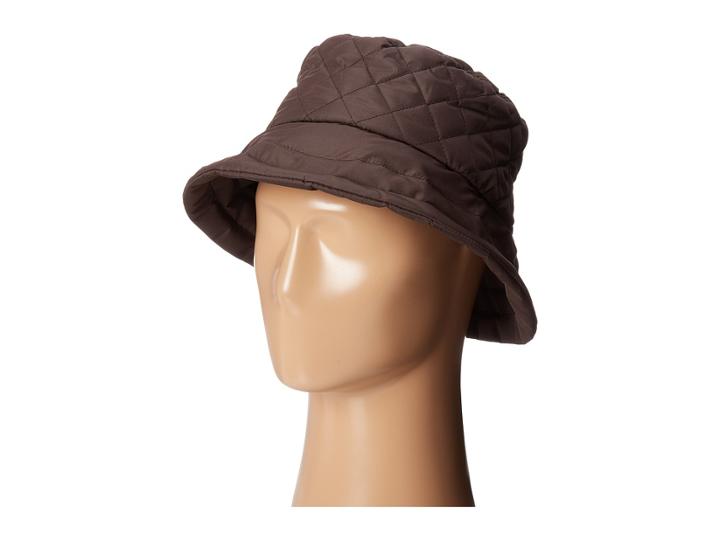 Scala - Quilted Rain Bucket Hat W/ Fleece Lining
