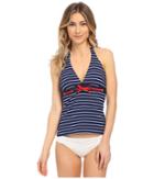 Nautica - Classic Stripe Rem Soft Cup Halter Tankini Na30146