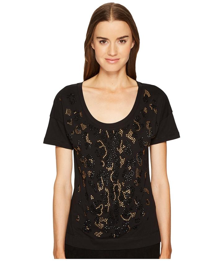 Just Cavalli - Short Sleeve Animal Placed Embellishments Tee