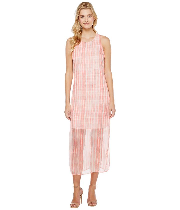 Vince Camuto - Sleeveless Graceful Phrases Chiffon Overlay Dress