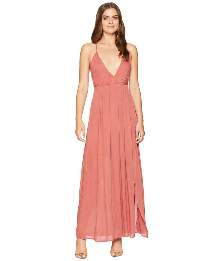 American Rose - Jocelynn Maxi Dress With Side Slit