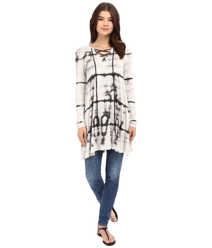 Culture Phit - Cellia Tie-front Long Sleeve Ribbed Top