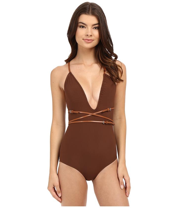 Michael Kors - Belted Plunge Maillot