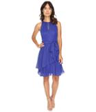 Tahari By Asl - Keyhole Halter Neck W/ Tiered Skirt