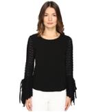 See By Chloe - Crepe Long Sleeve Lace Blouse