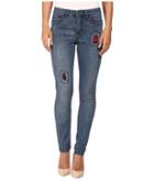 Fdj French Dressing Jeans - Olivia Patchwork Jeans In Indigo
