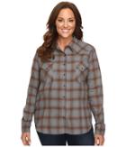 Stetson - Plus Size Steal Blue Plaid Western Shirt