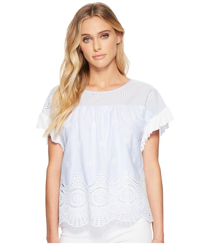Kensie - Eyelet Stripe Top Ks4k46s7
