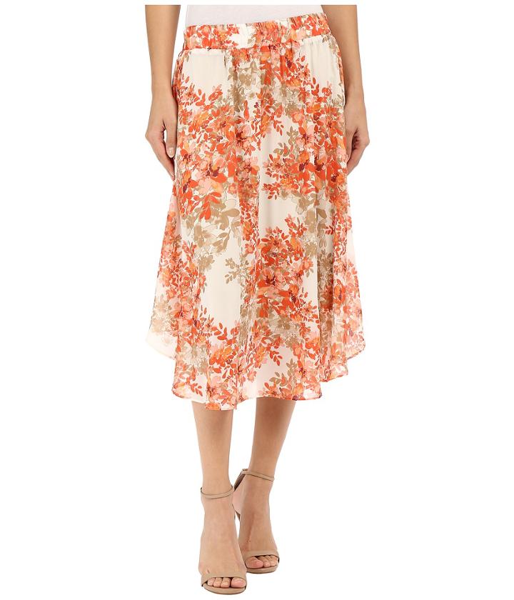 Bobeau - Daphne Floral Print Skirt