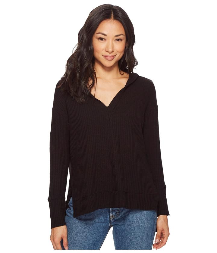 American Rose - Elizabeth Long Sleeve V-neck Thermal Top