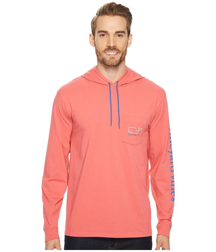 Vineyard Vines - Long Sleeve Two-tone Whale Hoodie Pocket Tee