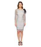 Fuzzi - Long Sleeve Stripe Fitted Dress