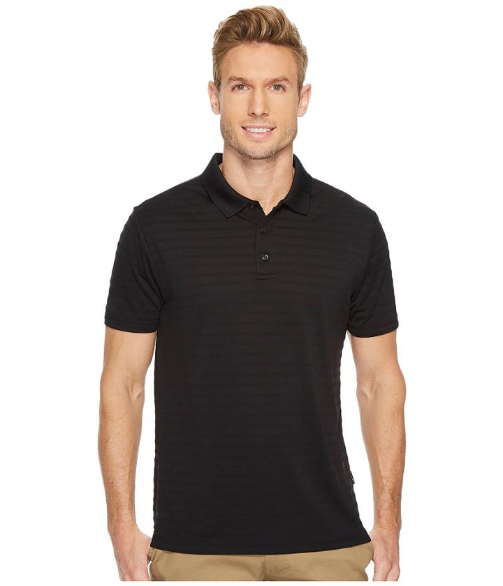 Perry Ellis - Short Sleeve Striped Jacquard Polo