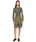 Yigal Azrou  L - Tribal Embroidered Cotton Romper