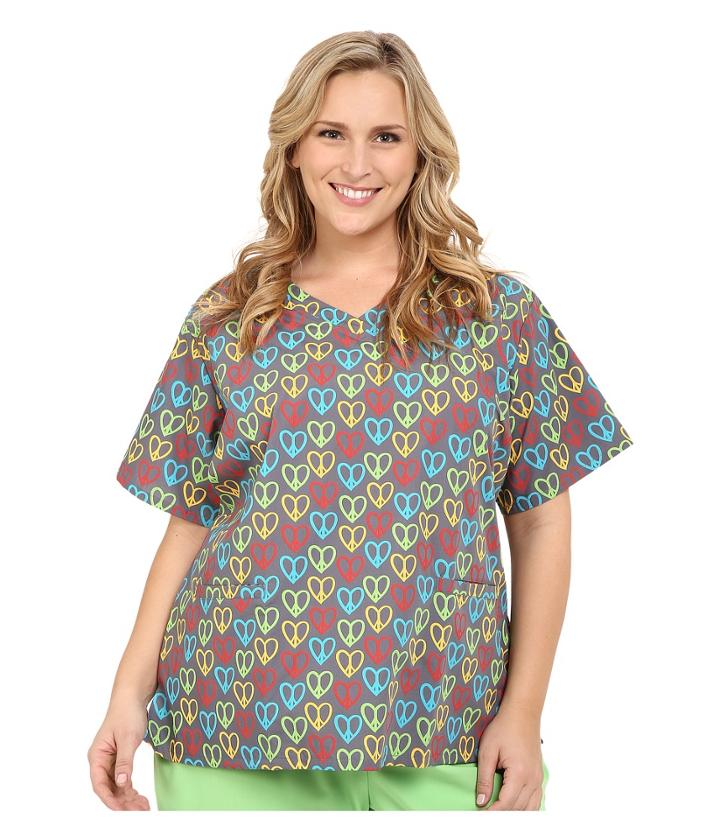 Jockey - Plus Size Peace Love V-neck Top