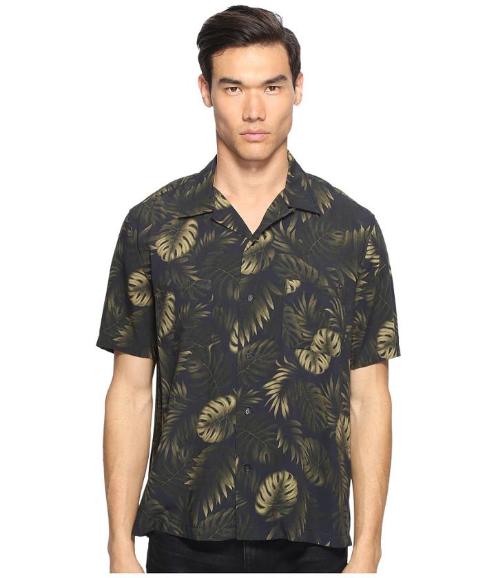 Vince - Short Sleeve Palm Printed Cabana Shirt