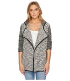 Jack By Bb Dakota - Beckette Marled French Terry Hooded Jacket With Vegan Leather Trim