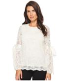 Vince Camuto - Tie Cuff Bubble Sleeve Floral Lace Top