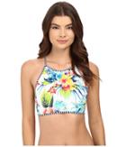 Tommy Bahama - Fleur De Lite High-neck Cropped Bikini Top