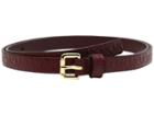 Michael Michael Kors - 16mm Monogram Embossed Veg Belt On Logo Roller Buckle
