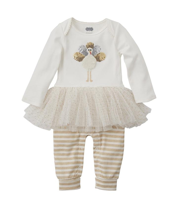 Mud Pie - Thanksgiving Turkey Tutu One-piece