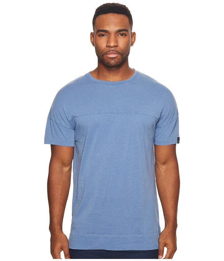 Scotch &amp; Soda - Garment Dyed Crew Neck Tee With Dropped Shoulder