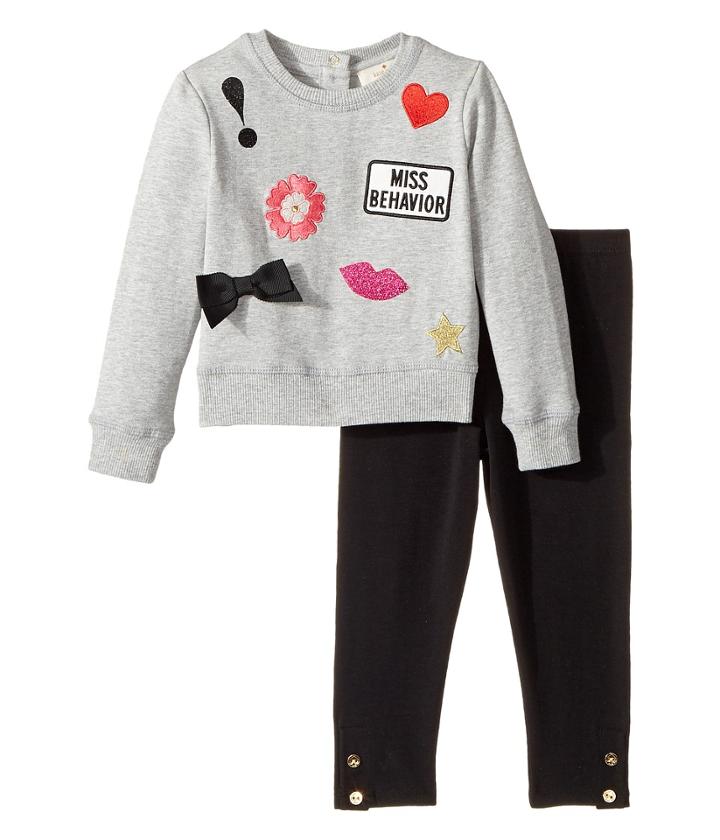 Kate Spade New York Kids - Patched Sweatshirt Set