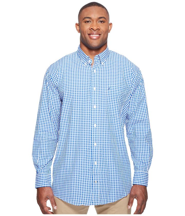 Nautica Big &amp; Tall - Big Tall Long Sleeve Gingham Shirt