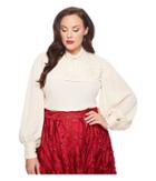 Unique Vintage - Plus Size Long Sleeve Annette Blouse