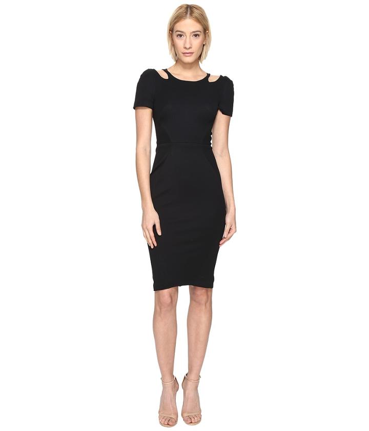 Zac Posen - Bondage Cut Out Jersey Short Sleeve Dress