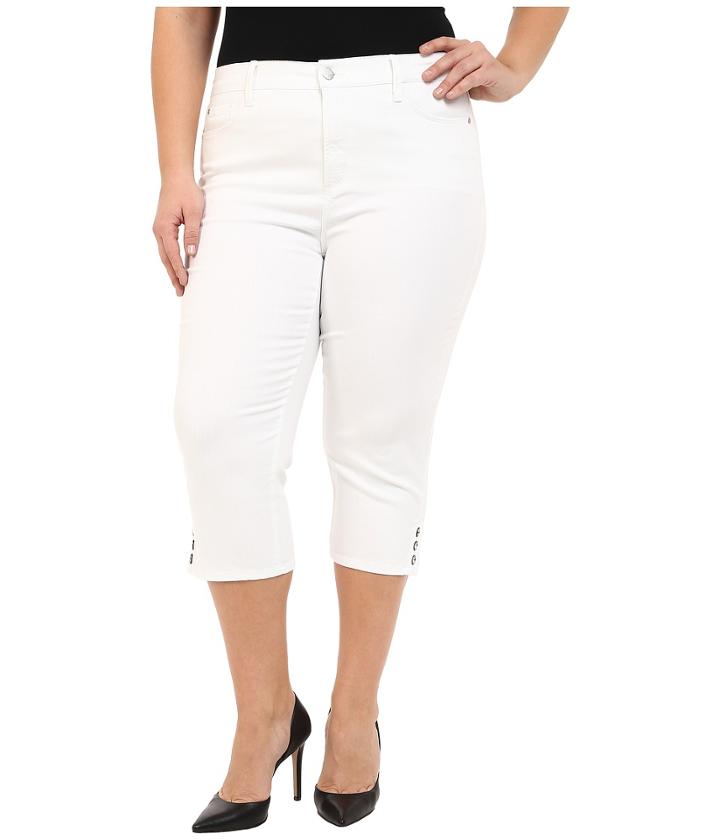 Nydj Plus Size - Plus Size Ariel Crop In Optic White