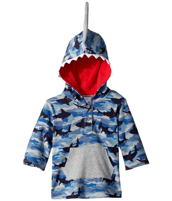Mud Pie - Camo Shark Hooded Swimsuit Cover-up