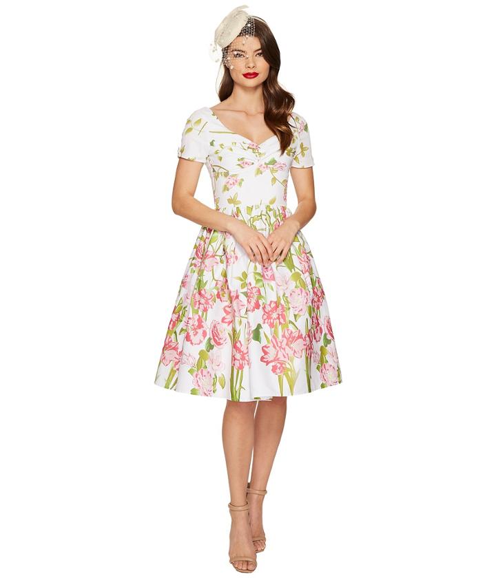Unique Vintage - Short Sleeve Whitman Swing Dress