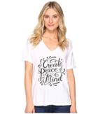The Original Retro Brand - Create Peace Of Mind Boyfriend V-neck