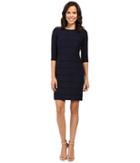 Tahari By Asl - Novelty Stripe 3/4 Sleeve Sheath Dress