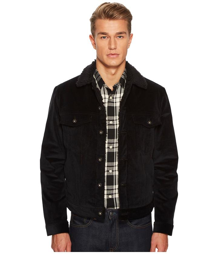 Naked &amp; Famous - Stretch Corduroy Sherpa Jacket