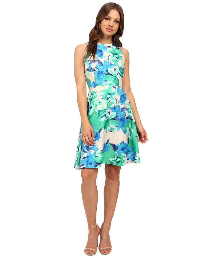 Donna Morgan - Sleeveless Poly Twill Apron Dress